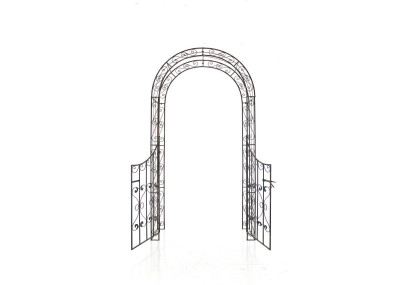Arco de Jardín con Puerta Sina Bronce