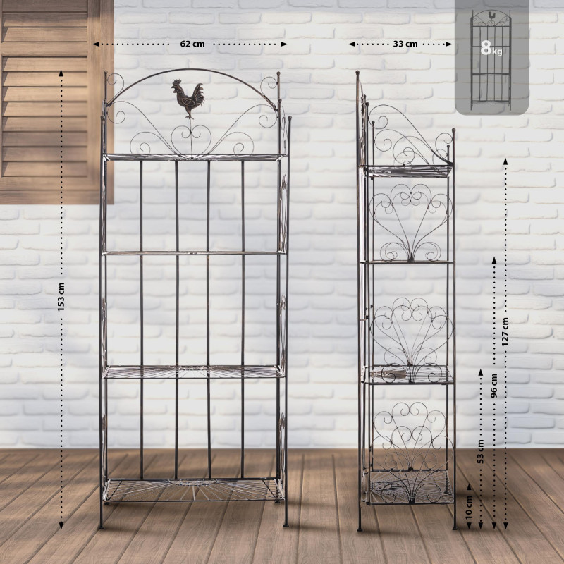 Étagère autoportante Mia en bronze