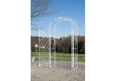 Arco de Jardín con Puerta Melissa Blanco antiguo