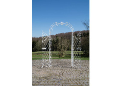 Arche de roses avec portail Melissa blanc antique