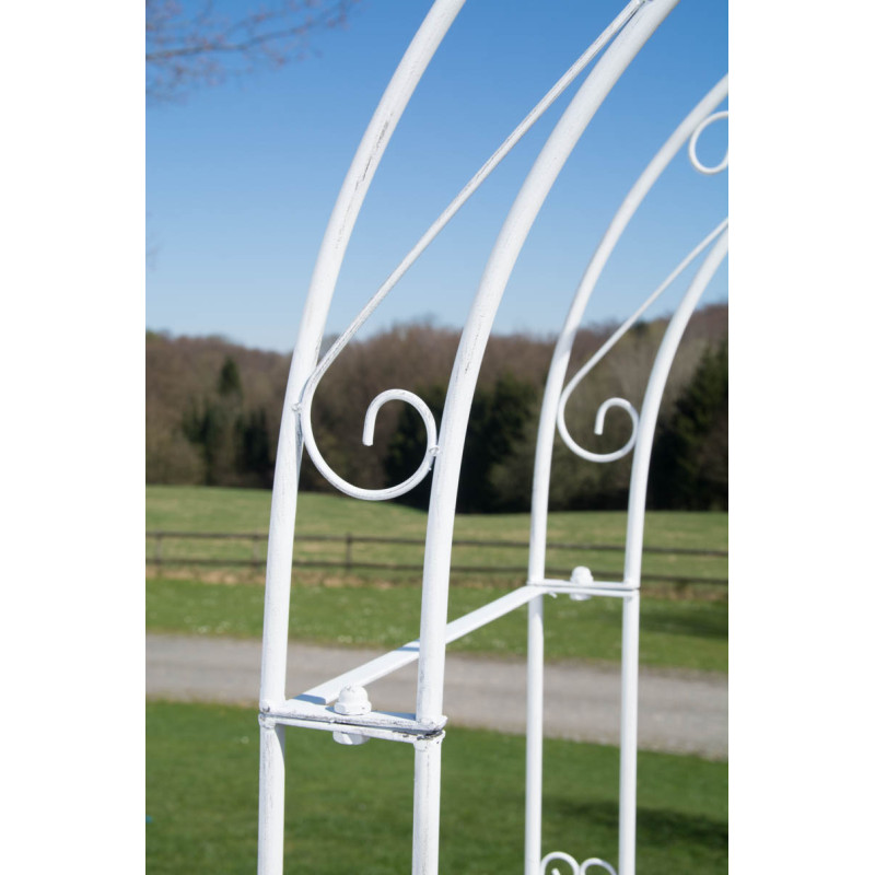 Arche de roses avec portail Melissa blanc antique