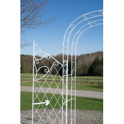 Arche de roses avec portail Melissa blanc antique