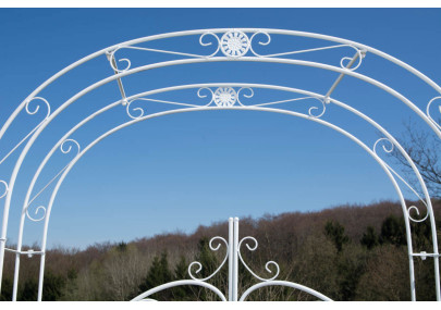 Arco de Jardín con Puerta Melissa Blanco