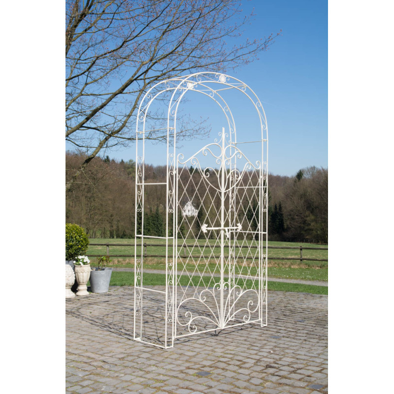 Arco de Jardín con Puerta Melissa Crema antiguo