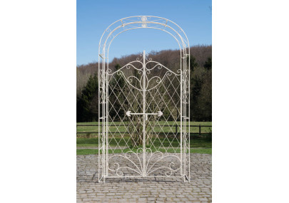 Arco de Jardín con Puerta Melissa Crema antiguo