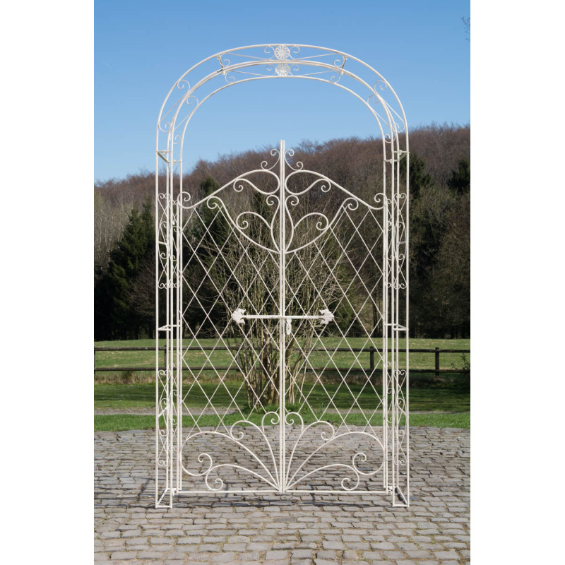 Arche de roses avec portail Melissa cr?me antique