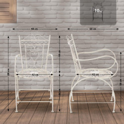 Fauteuil Sheela, crème antique