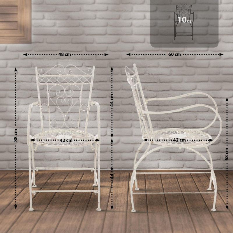 Fauteuil Sheela, crème antique