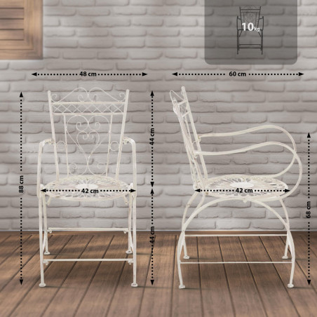 Silla de Exterior Sheela Crema antiguo