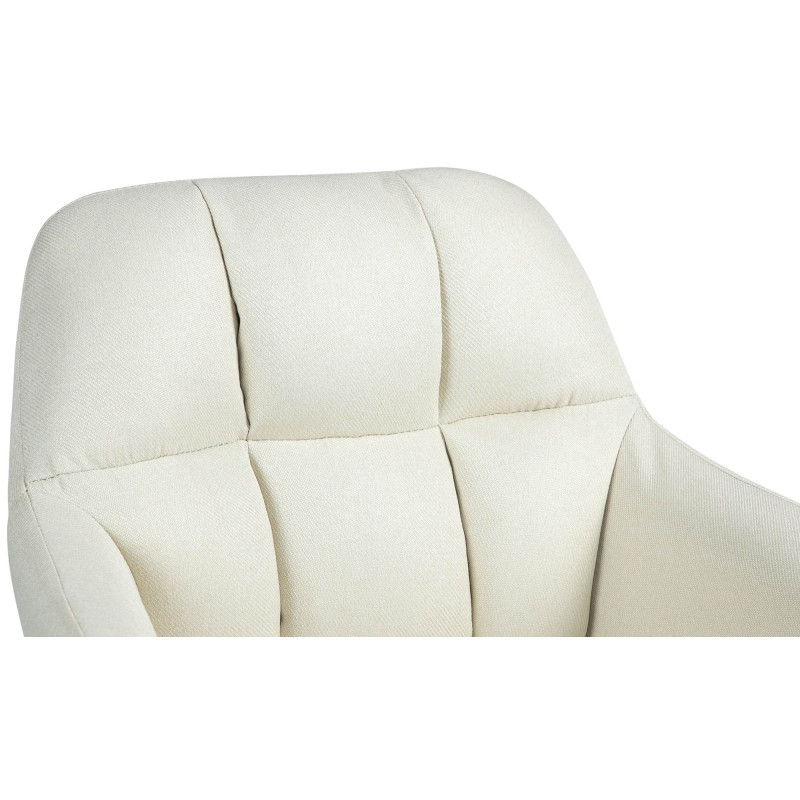 Barhocker Natoma Stoff weiß