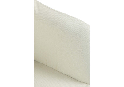 Tabouret de bar Natoma, tissu, blanc/crème