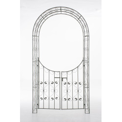 Arc en rose avec portail Sina vert antique