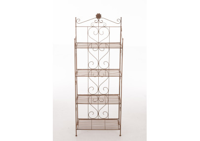 Estantería Plegable Decorativa Lenja Marrón antiguo