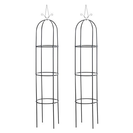 Ensemble de 2 colonnes roses Romantika noires