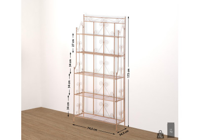Étagère autoportante Ciara marron antique