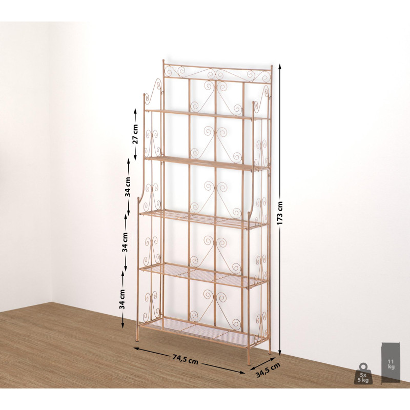 Étagère autoportante Ciara marron antique