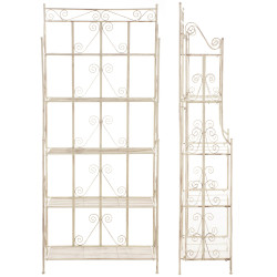 Estantería Decorativa de Hierro Ciara Crema antiguo