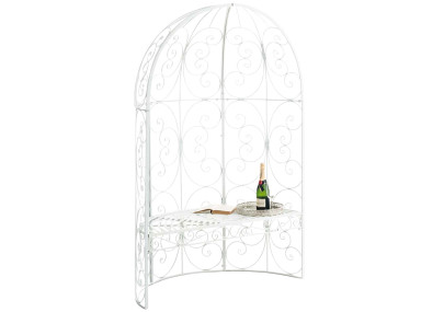 Pavillon Rosie avec banc blanc