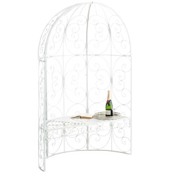 Pavillon Rosie avec banc blanc