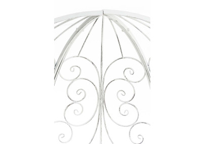 Pavillon semi-ouvert Rosie avec banc blanc antique