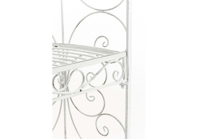 Pavillon semi-ouvert Rosie avec banc blanc antique