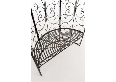 Pavillon semi-ouvert Rosie avec banc en bronze