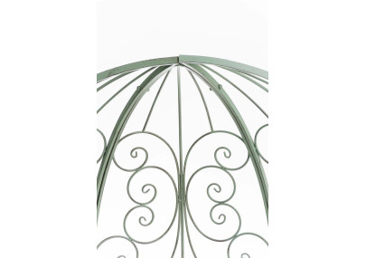 Pavillon semi-ouvert Rosie avec banc vert ancien