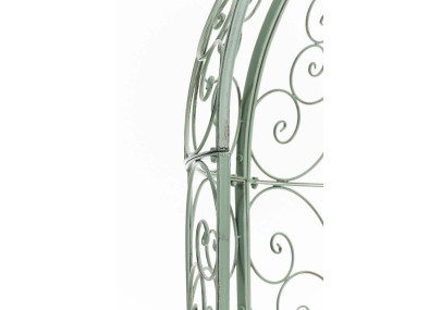 Pavillon semi-ouvert Rosie avec banc vert ancien