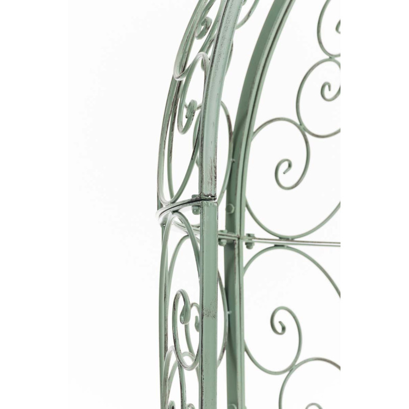 Pavillon semi-ouvert Rosie avec banc vert ancien