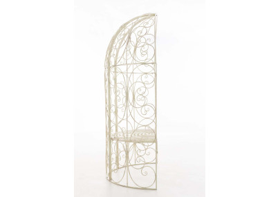 Pavillon Rosie semi-enterr? avec banc ancien couleur cr?me