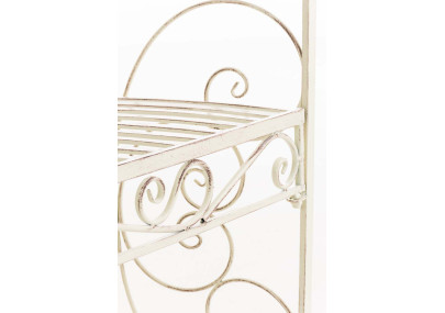 Pavillon Rosie semi-enterr? avec banc ancien couleur cr?me