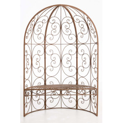 Padiglione da Giardino con Panca ROSIE antico marrone