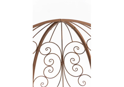 Pavillon semi-ouvert Rosie avec banc ancien marron