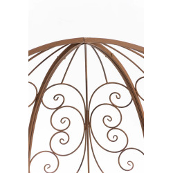 Pavillon semi-ouvert Rosie avec banc ancien marron