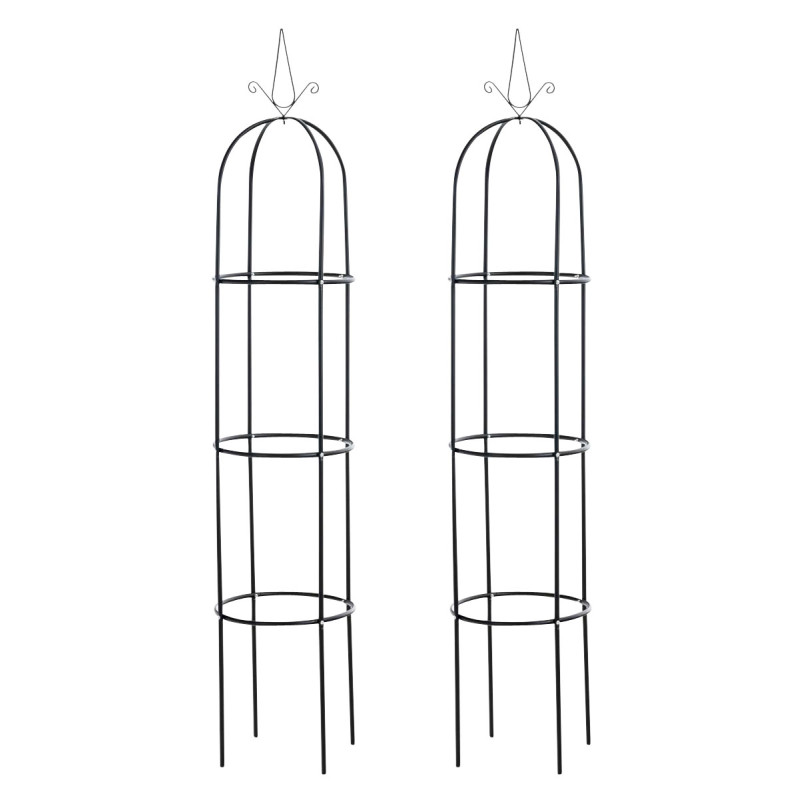 Ensemble de 2 colonnes roses Romantika V2 noires