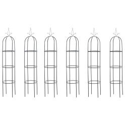 Ensemble de 6 colonnes roses Romantika noires