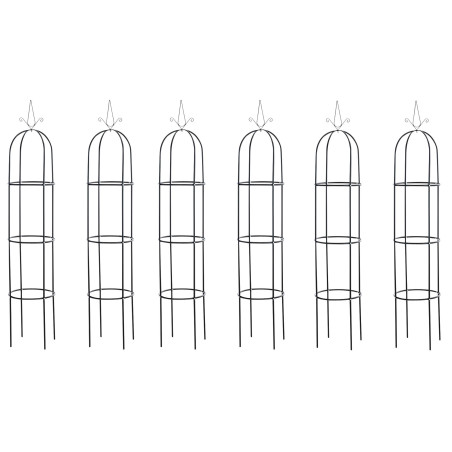 Ensemble de 6 colonnes roses Romantika noires