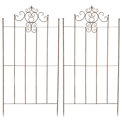 Ensemble de 2 treillis Paula marron antique