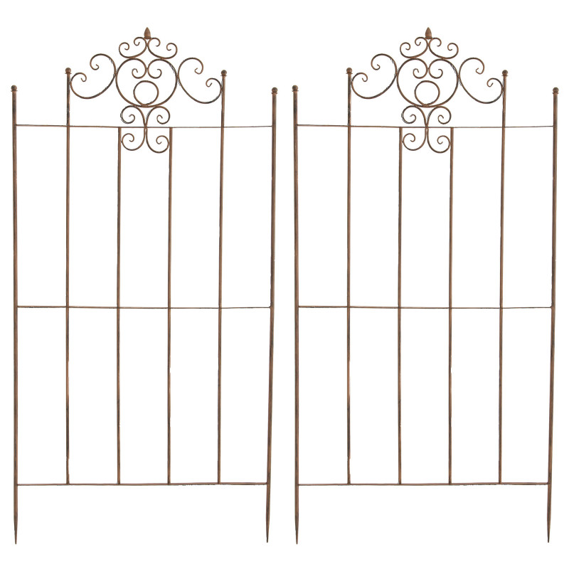 Set di 2 tralicci Paula 170 x 86 cm antico marrone