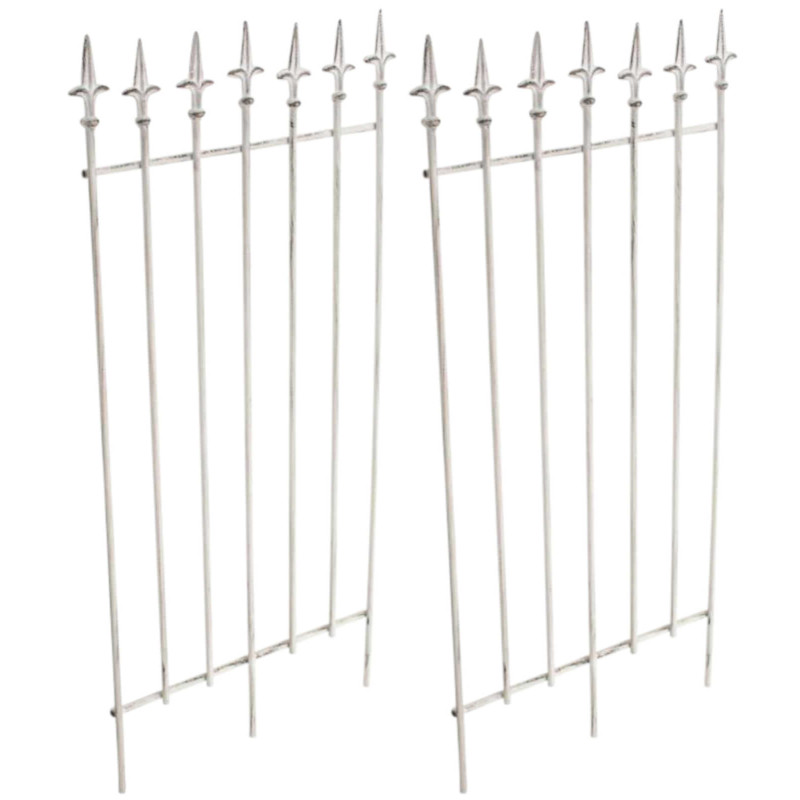 Ensemble de 2 treillis Elisa blanc antique