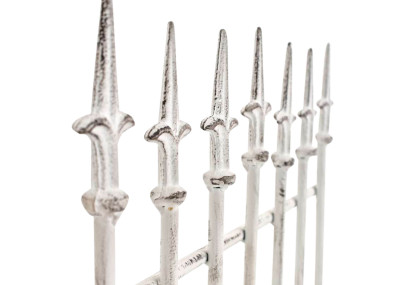 Set de 2 rejas para jardín Elisa Blanco antiguo