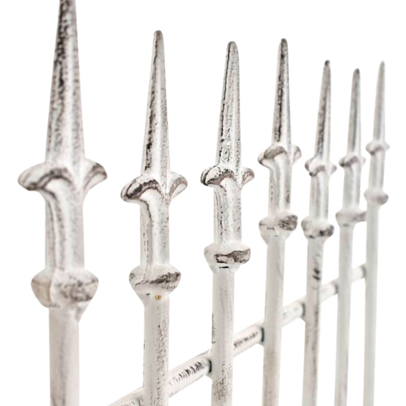 Set de 2 rejas para jardín Elisa Blanco antiguo