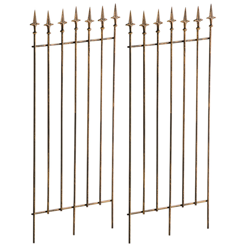 Set de 2 rejas para jardín Elisa Bronce