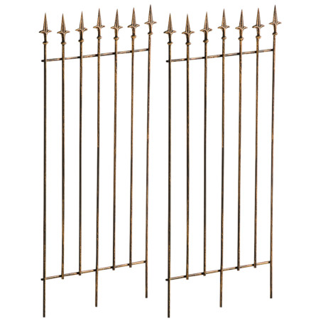 Set de 2 rejas para jardín Elisa Bronce