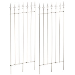 Set de 2 rejas para jardín Elisa Blanco