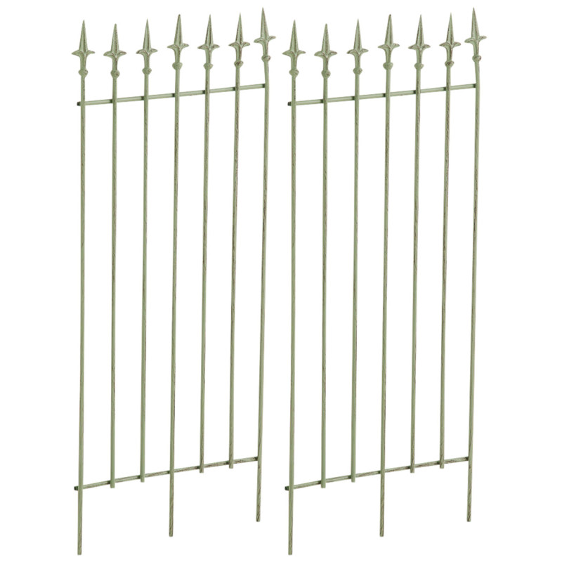 Set di 2 tralicci Elisa 100 x 50 cm verde antico