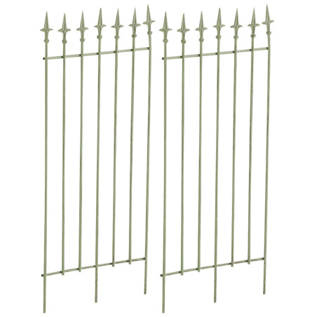 Ensemble de 2 treillis Elisa vert antique