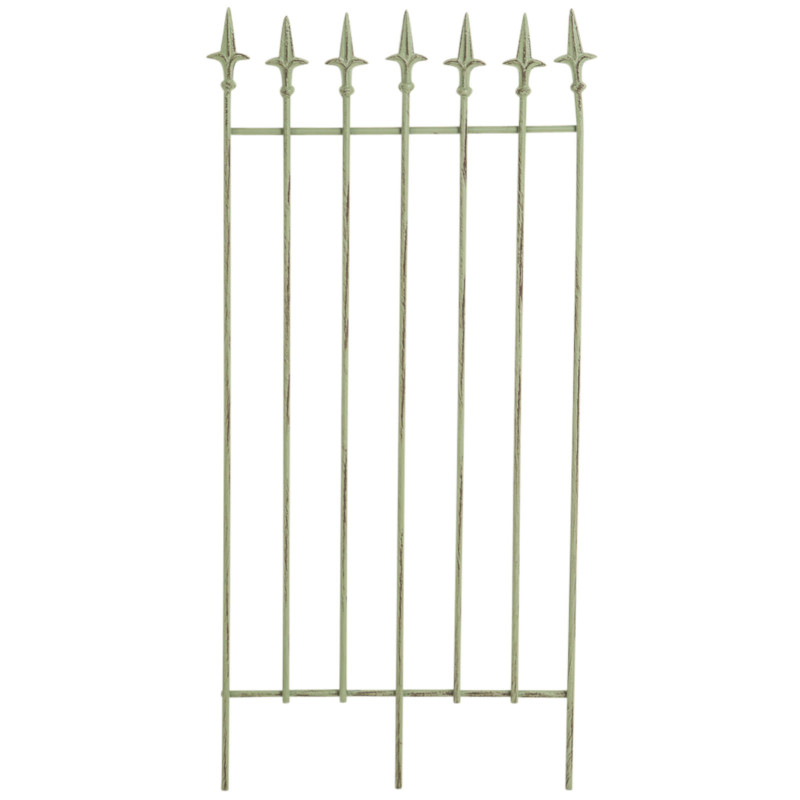 Set de 2 rejas para jardín Elisa Verde antiguo