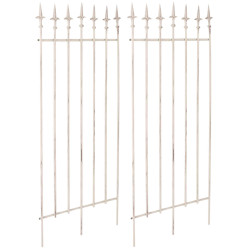 Set de 2 rejas para jardín Elisa Crema antiguo