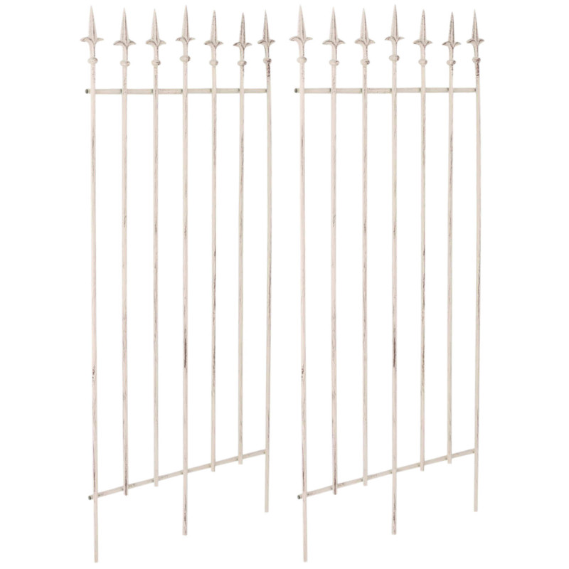 Ensemble de 2 treillis Elisa crème antique